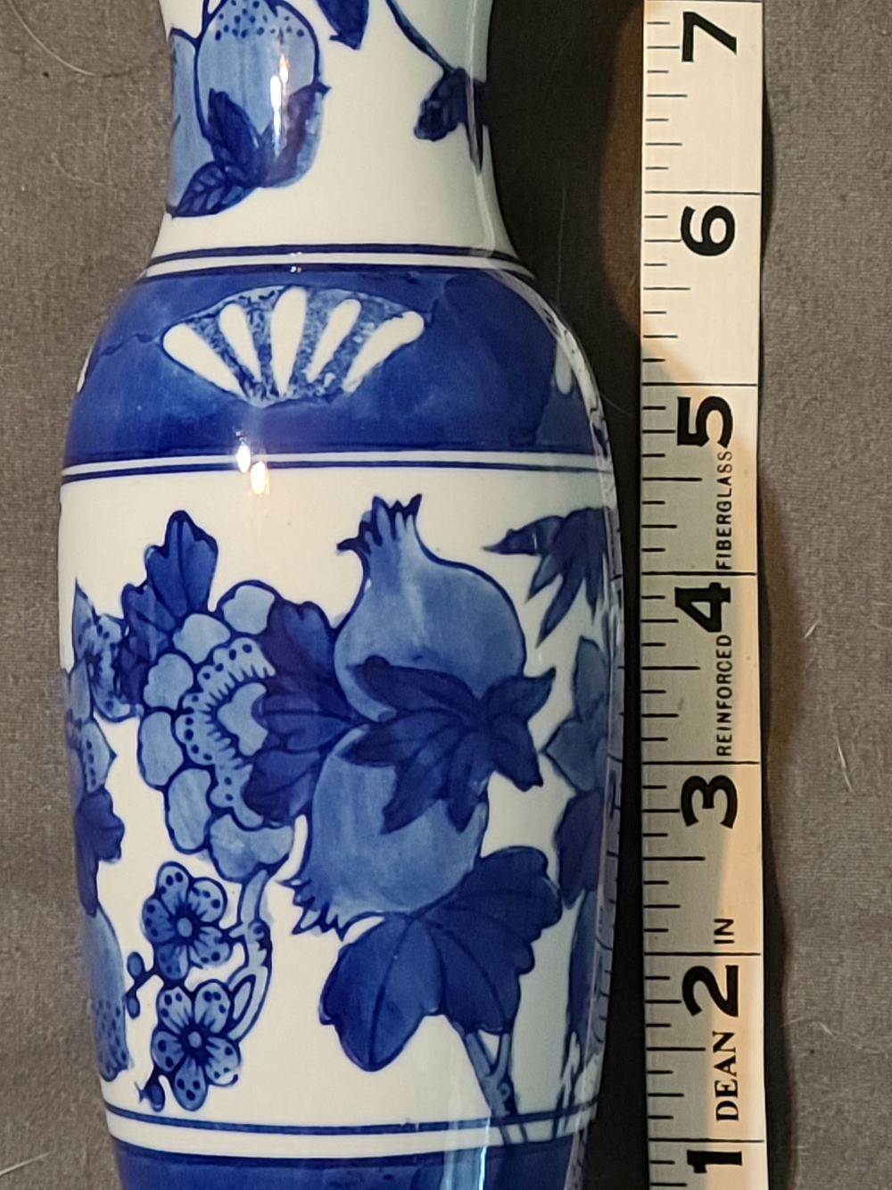 Blue and White Chinese Porcelain Vase - Elegant Floral Accent